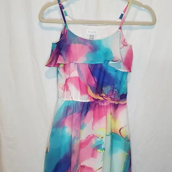 The Children s Place Dresses Girls Floral Asymmetrical Formal